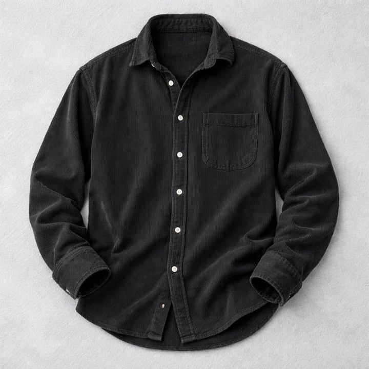 Norvea | Soft, Stylish & Comfortable Men’s Corduroy Shirt in Washed Sky Blue 9
