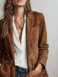Chloe | Stylish and Soft faux suede blazer