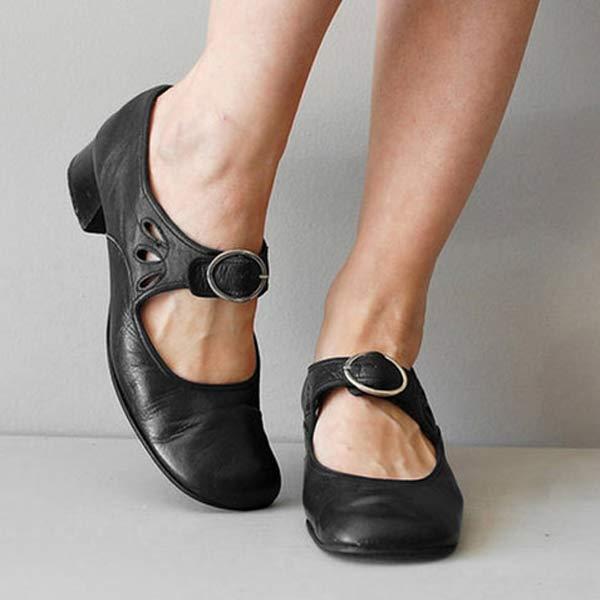 Olivia | Timeless Leather Sandals with Buckle 7