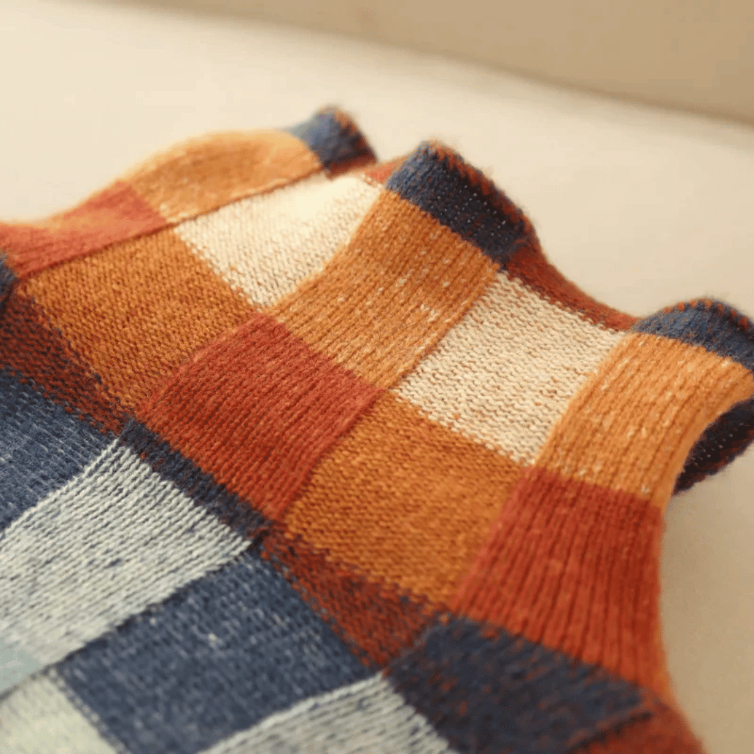 Ravelyn | Cashmere patchwork turtleneck Sweater 3