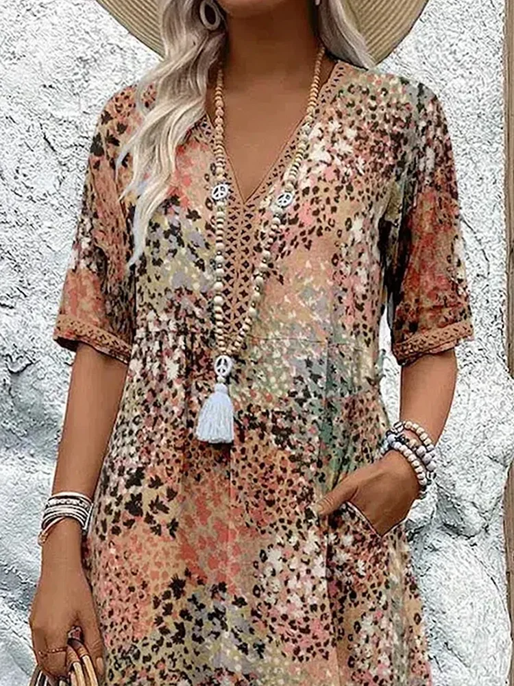 Ravina | Floral, Comfortable & Elegant Long Sleeve Midi Dress for Women 6