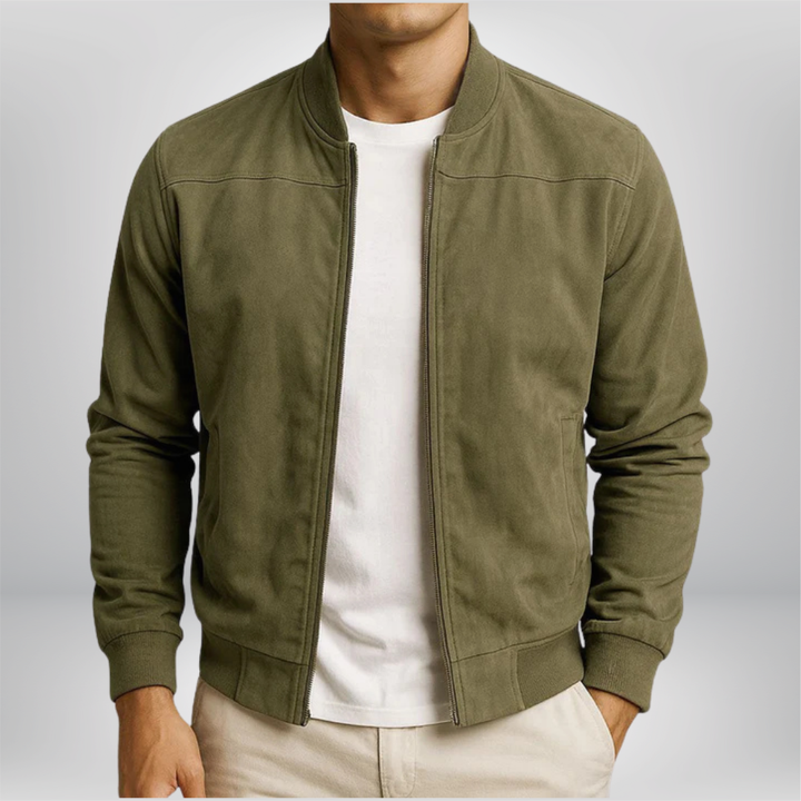 Robert | Timeless and classic leather bomber jacket 2