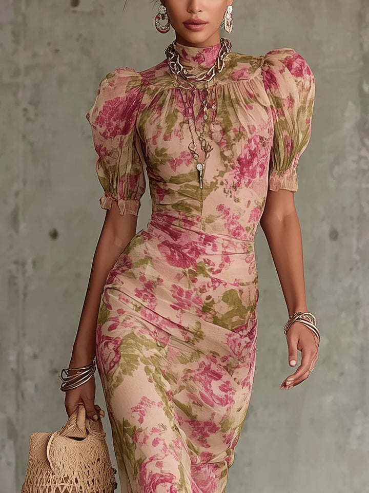 Rosa | Floral Maxi Dress with Sleeves – Elegant, Flowy Long Dress for Women 1