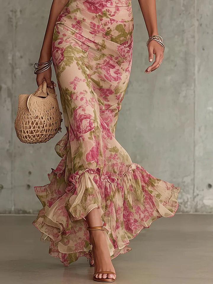 Rosa | Floral Maxi Dress with Sleeves – Elegant, Flowy Long Dress for Women 2