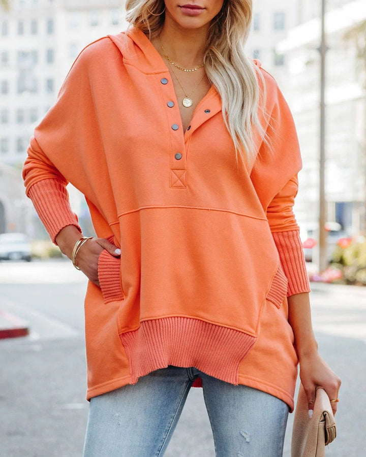 Rosie | Women's Longline Hooded Drawstring Tunic Sweatshirt 10
