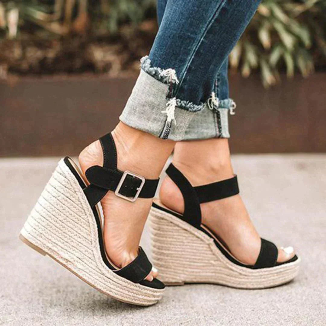 Ruby | Chic Woven Espadrille Wedge Sandals 1