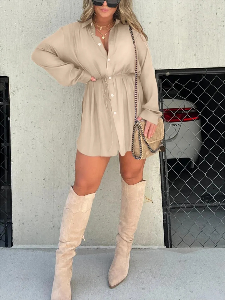 Ruby | Trendy satin romper dress 12