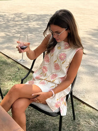 Anne | Elegant and Breathable Floral Linen Dress