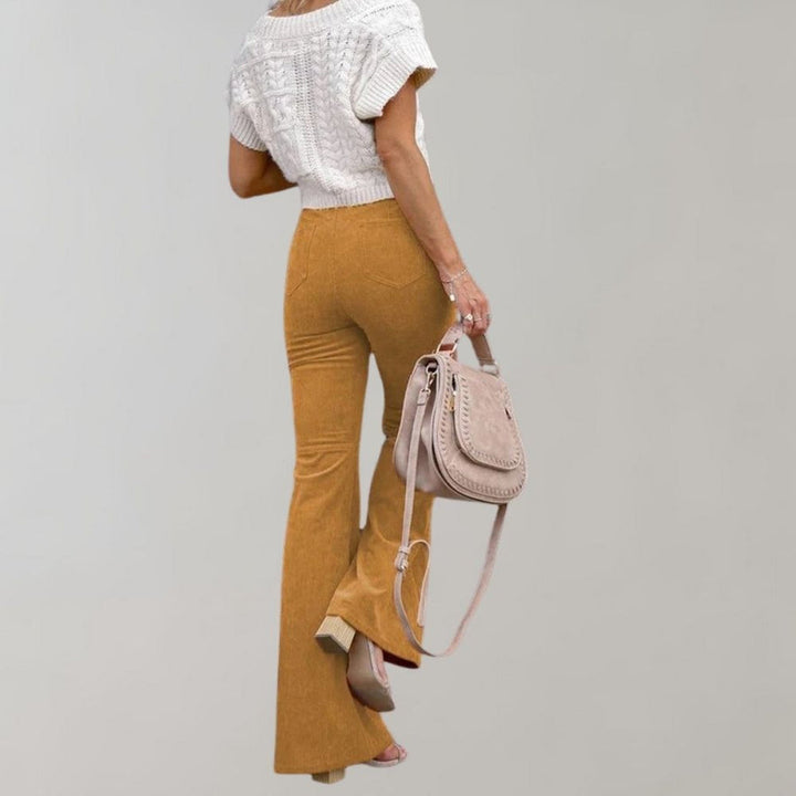 Sarah | Stylish Corduroy Flare Pants 2