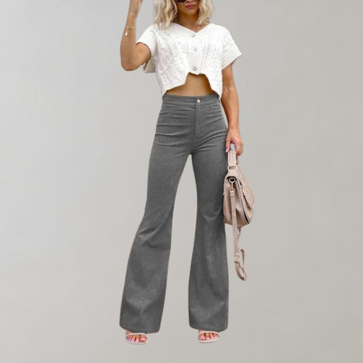 Sarah | Stylish Corduroy Flare Pants 6