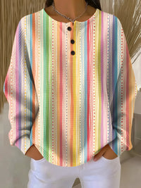 Antje | Cozy And Warm Colorful Waffle Sweater