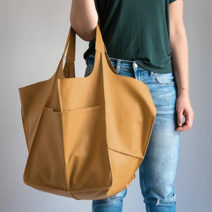 Savannah | Oversized Vegan Leather Tote Bag 11