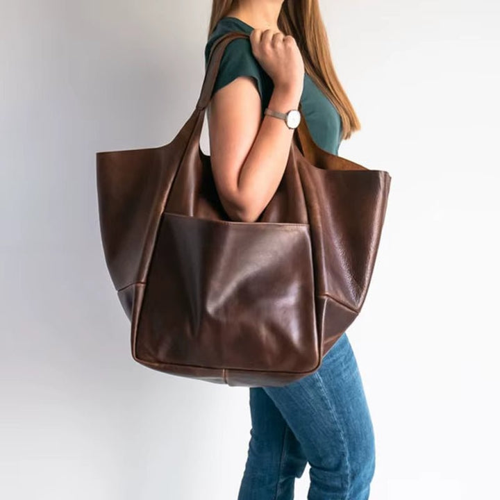 Savannah | Oversized Vegan Leather Tote Bag 4