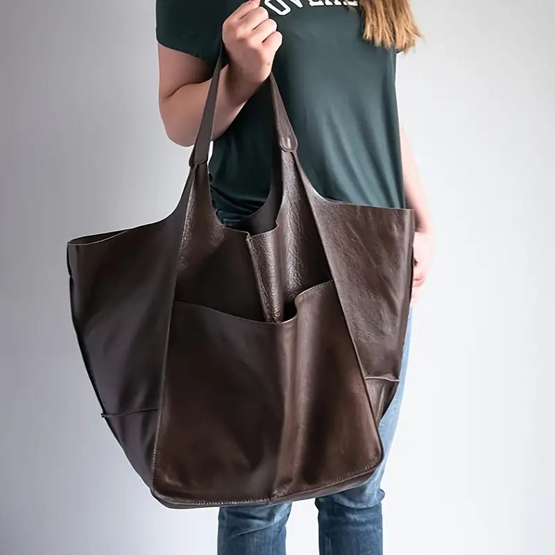 Savannah | Oversized Vegan Leather Tote Bag 6