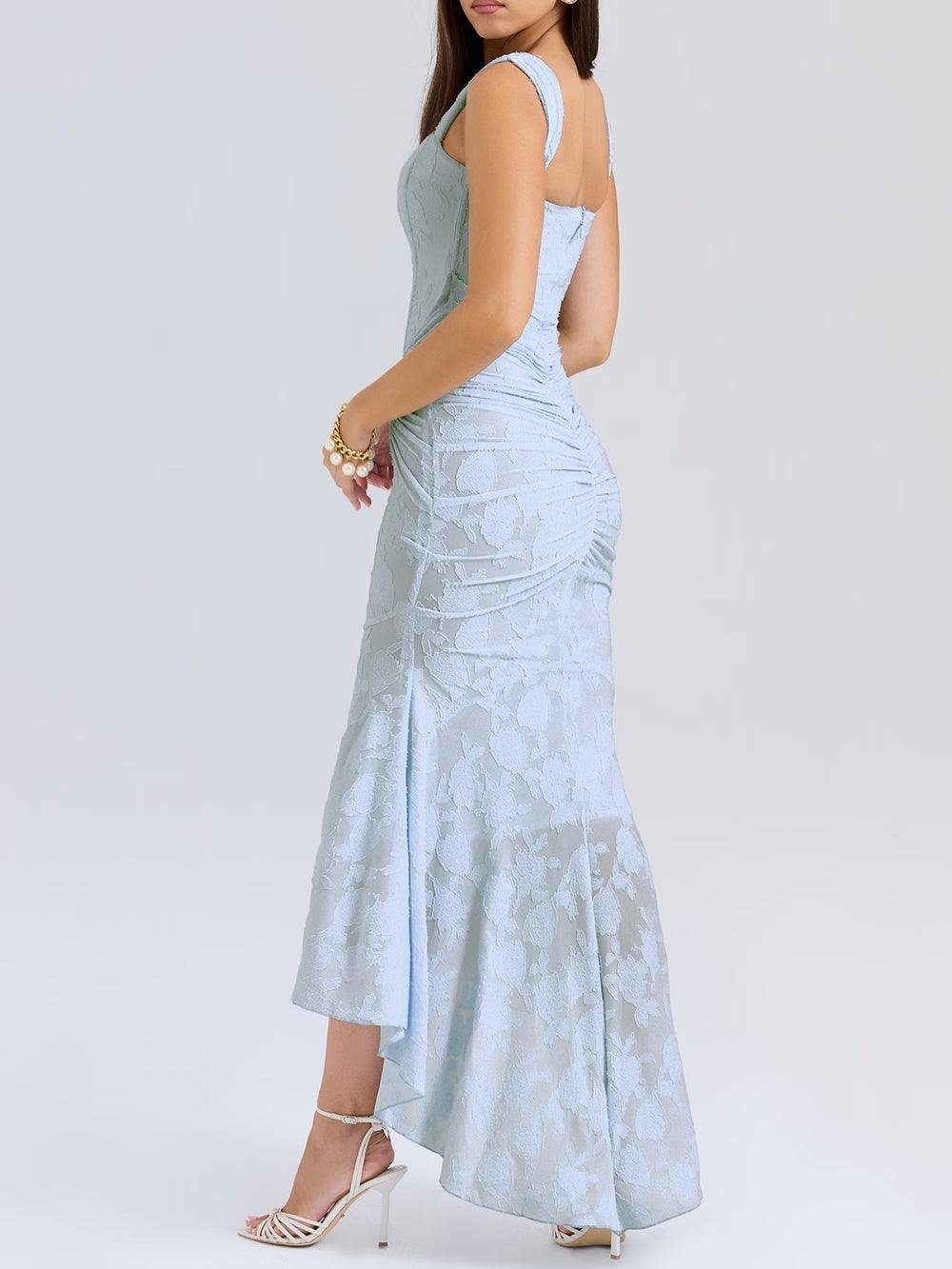Seraphina | Sophisticated Corset Jacquard Lace Mermaid Dress 3
