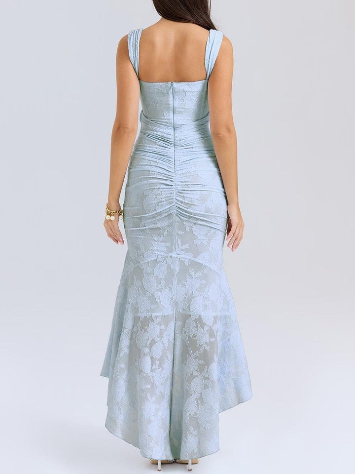 Seraphina | Sophisticated Corset Jacquard Lace Mermaid Dress 4