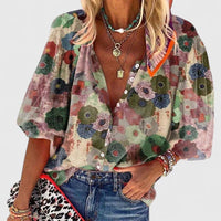Zoe | Vibrant And Elegant Floral Print Blouse