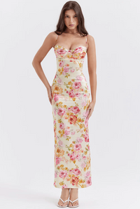 Amelia | Floral Wedding Guest Dress with Flowing Summer Style
