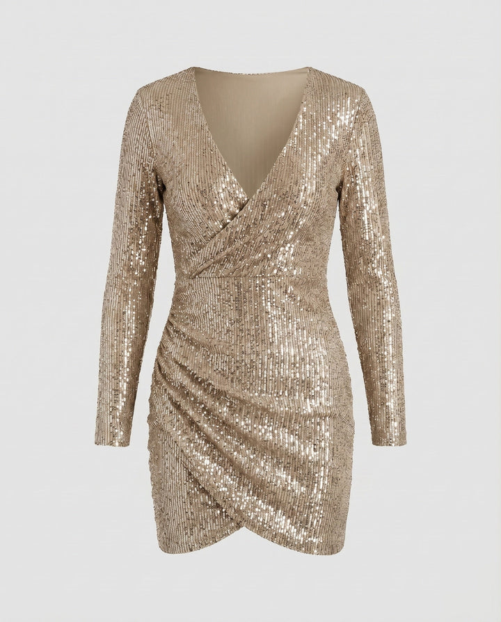 Skyler | Homecoming Dress with Wrap Detail and Ruffles 12
