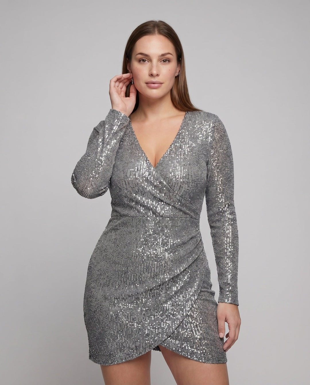 Skyler | Homecoming Dress with Wrap Detail and Ruffles 2