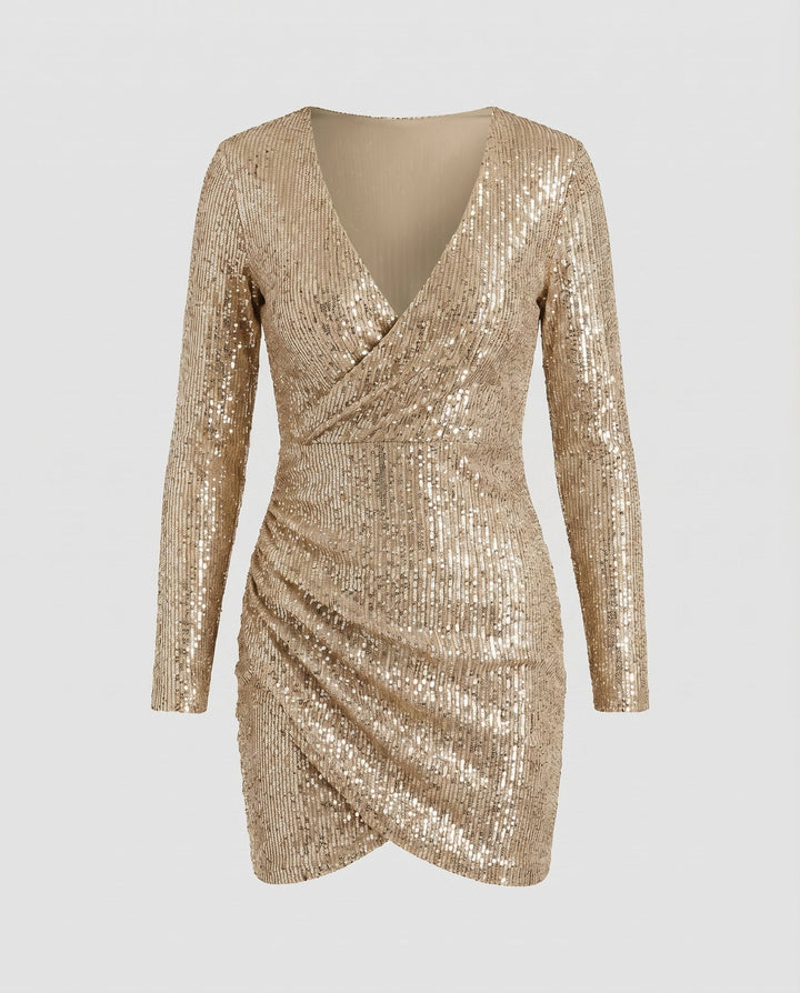 Skyler | Homecoming Dress with Wrap Detail and Ruffles 5