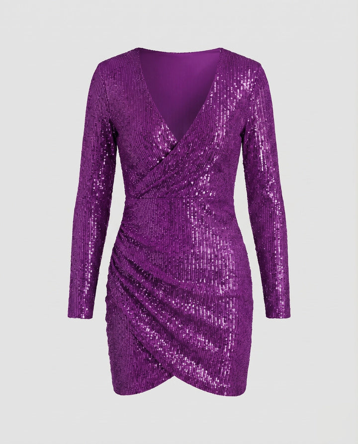Skyler | Homecoming Dress with Wrap Detail and Ruffles 6