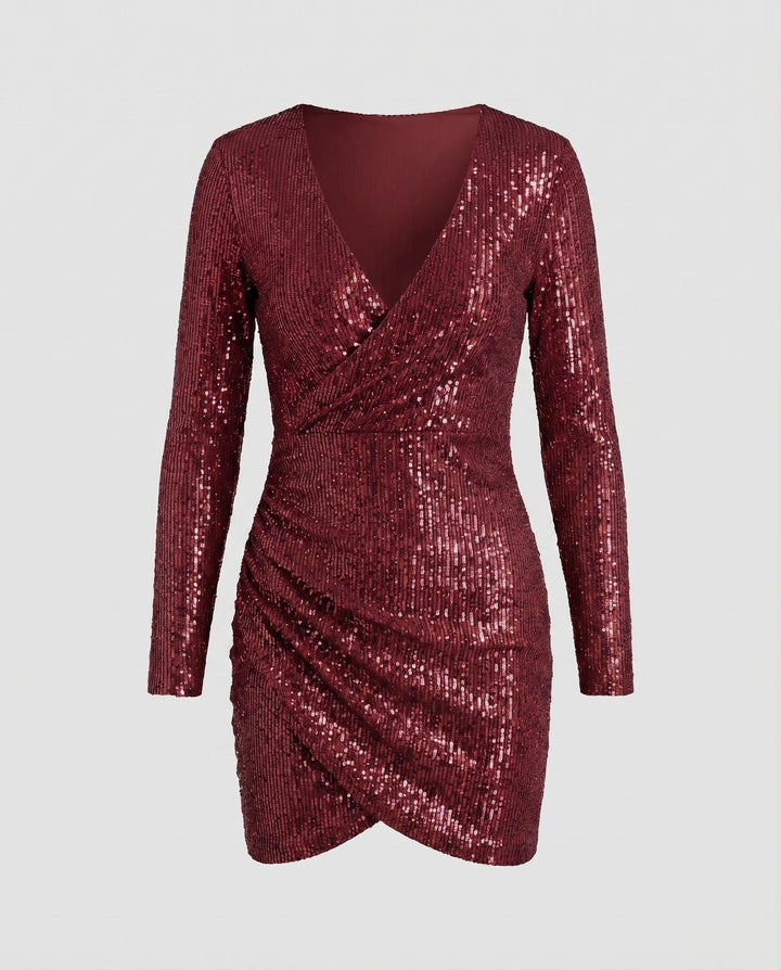Skyler | Homecoming Dress with Wrap Detail and Ruffles 7