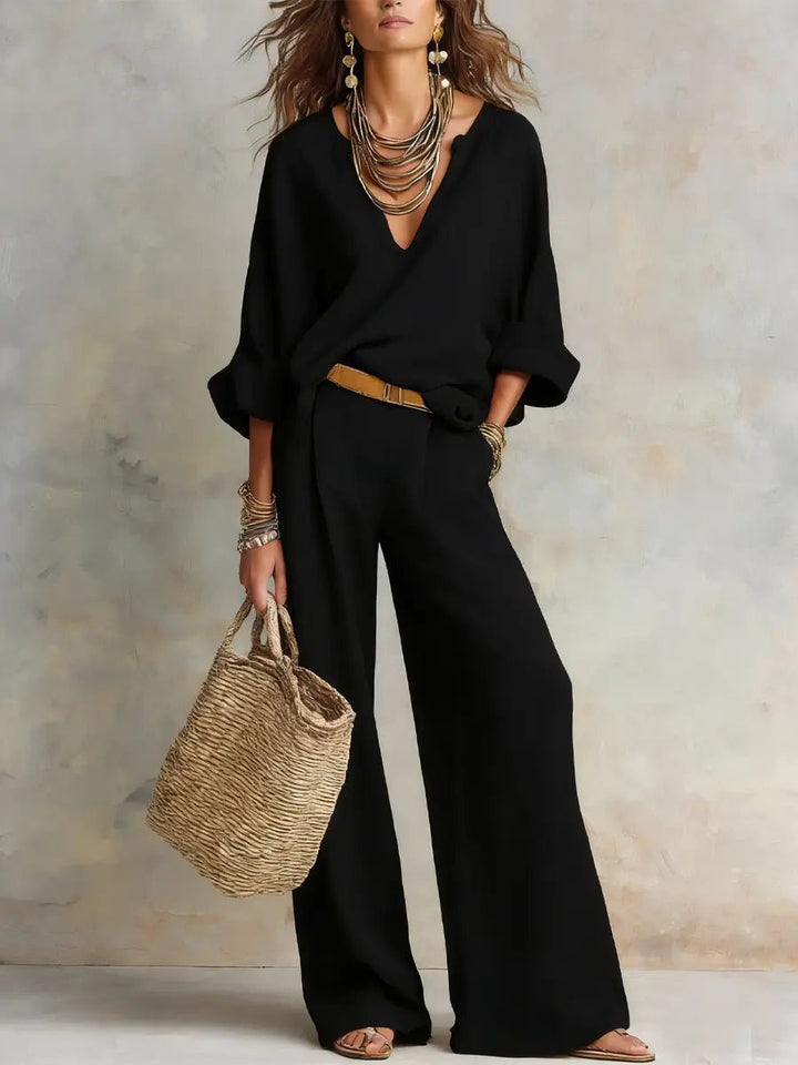 Sophia | Comfortable And Breezy Linen Two-Piece Set 1