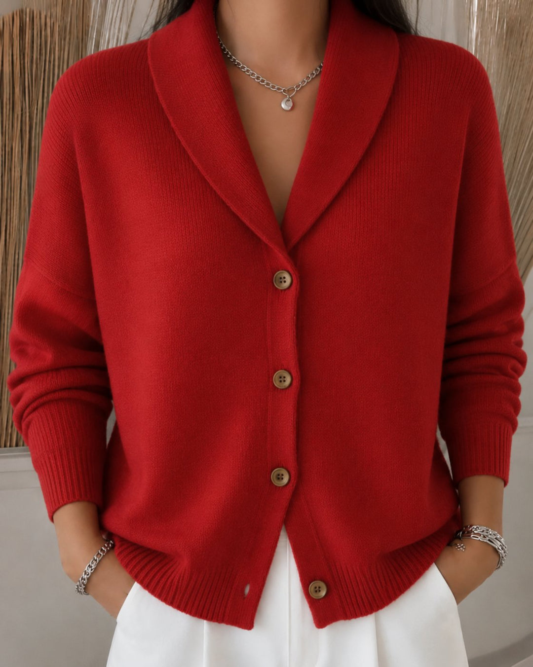 Sophia | Comfortable And Warm Collared Knit Cardigan 2