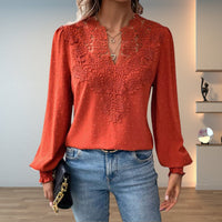 Vanessa | Elegant And Sophisticated Lace-Bodice Blouse