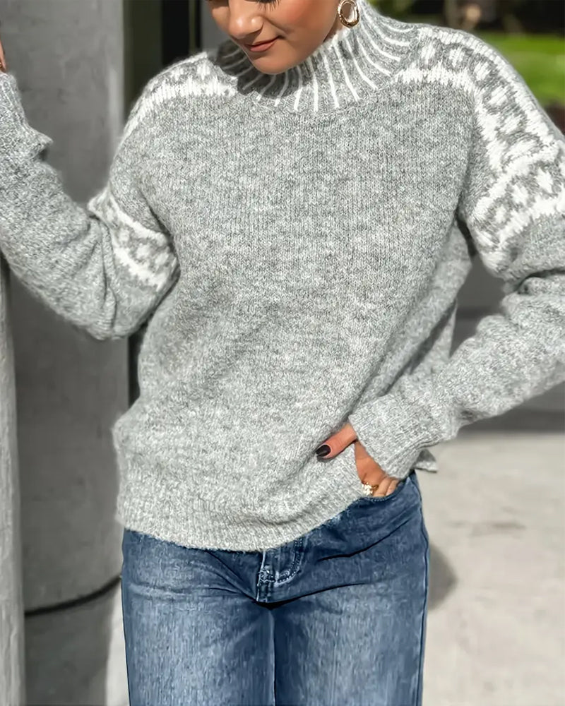 Stephanie | Elegant And Warm Double-Knit Waffle Sweater 4