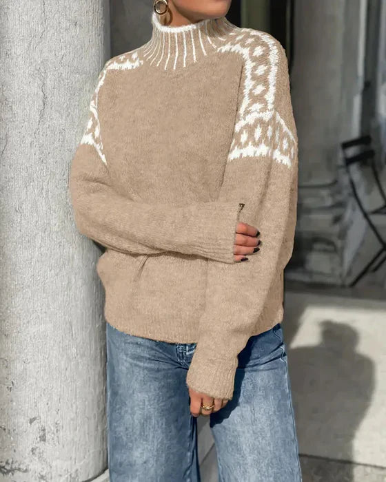 Stephanie | Elegant And Warm Double-Knit Waffle Sweater 7
