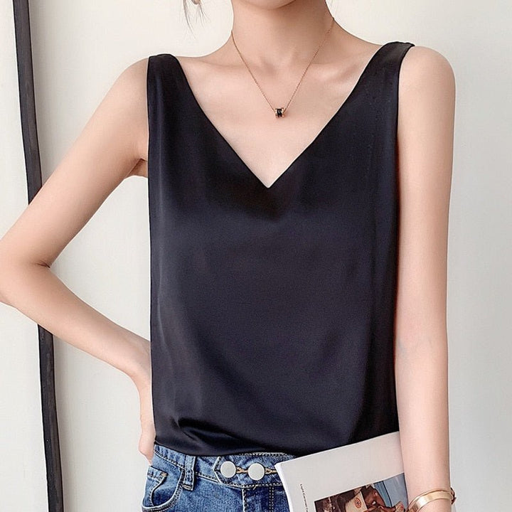 Talia | White Tank Top Elegant Summer Regular Fit Soft Breathable 0