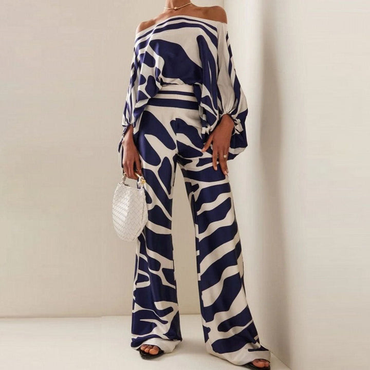 Taylah | Off-Shoulder Lantern Sleeves Two-Piece Summer Set 9