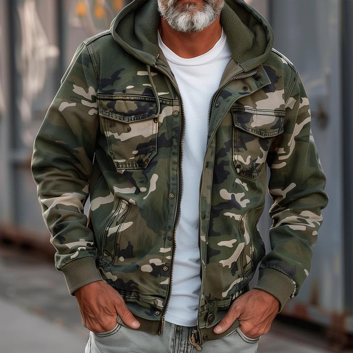 Thomas | Camouflage cargo jacket with hood 0