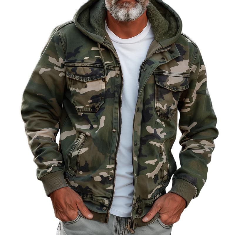 Thomas | Camouflage cargo jacket with hood 1