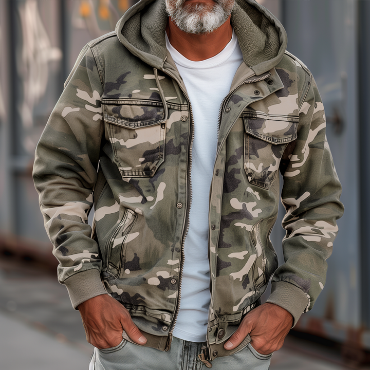 Thomas | Camouflage cargo jacket with hood 3