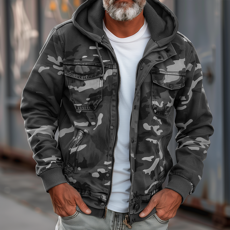 Thomas | Camouflage cargo jacket with hood 4