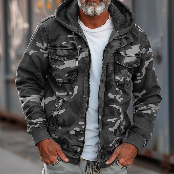 Thomas | Camouflage cargo jacket with hood 4