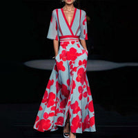 Anna| Abito lungo elegante a maniche corte