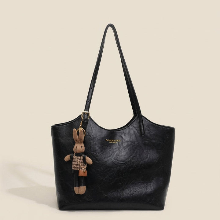 Tracy | Soft Vegan Leather Shoulder Tote Bag 8