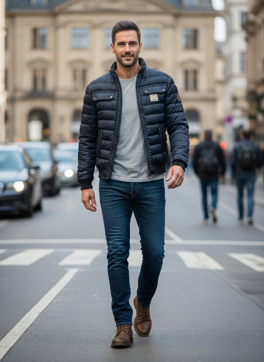 George | Stylische & warme Herren-Steppjacke