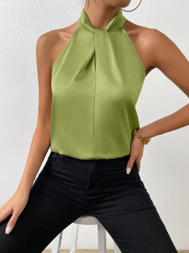 Vanna | Silk Knot Neck Top 13