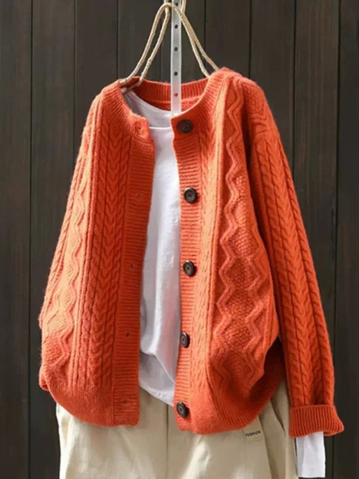 Victoria | Women's Oversized Cable-Knit Button-Down Cardigan Sweater 4