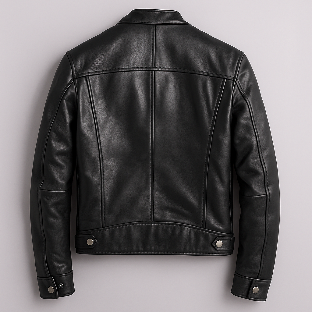 Vintaro | Timeless Black Leather Jacket – Durable, Stylish & Tailored Fit 4