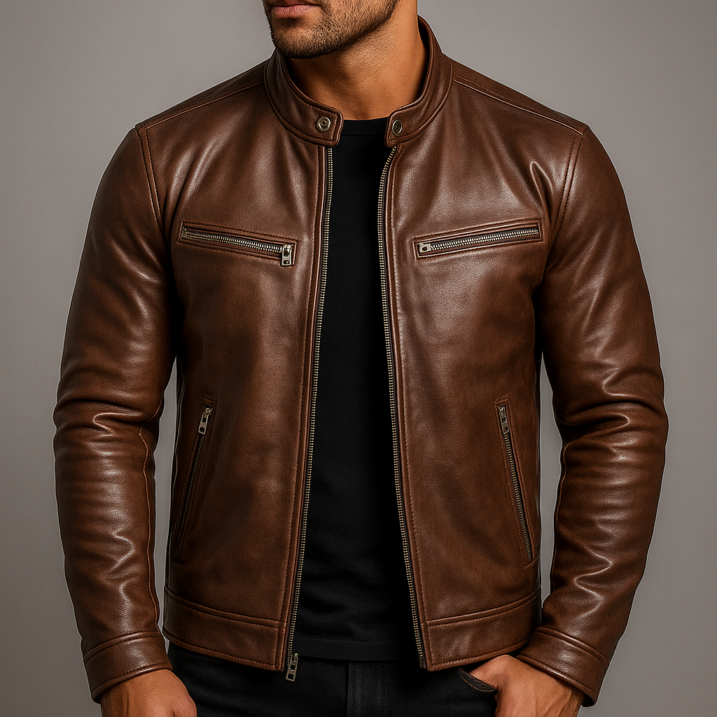 Vintaro | Timeless Black Leather Jacket – Durable, Stylish & Tailored Fit 5