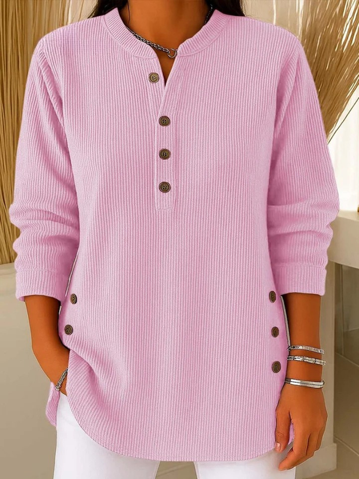 Willa | Comfortable Long Sleeve Henley Top – Stylish & Versatile Women's Top 0