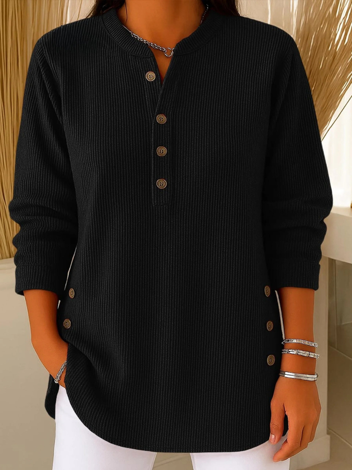 Willa | Comfortable Long Sleeve Henley Top – Stylish & Versatile Women's Top 4