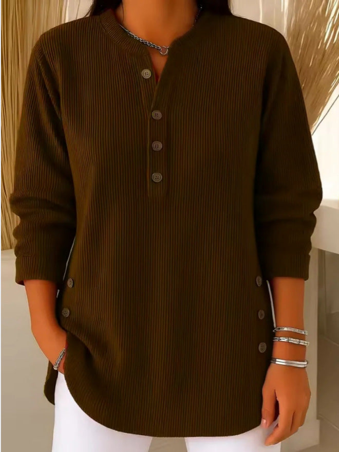 Willa | Comfortable Long Sleeve Henley Top – Stylish & Versatile Women's Top 5