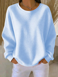 Avery | Relaxed Textured Waffle Knit Sweater